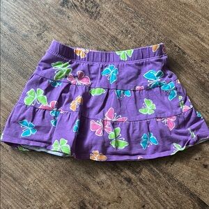 Colorful Butterfly Print Kids Skirt